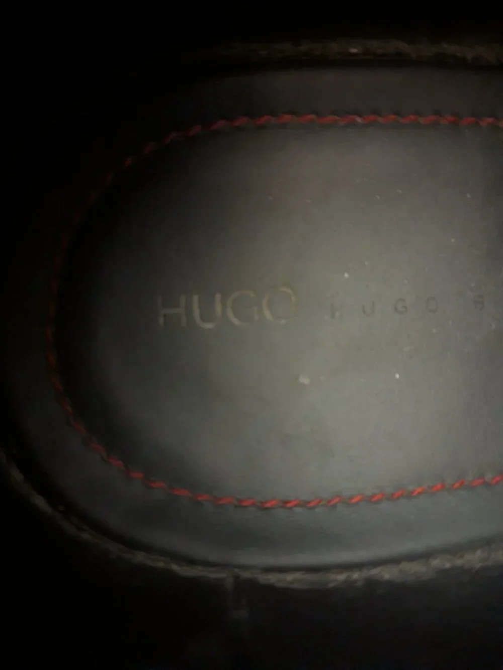 HUGO BOSS Mens Blue Leather Dress Shoes Size 9 